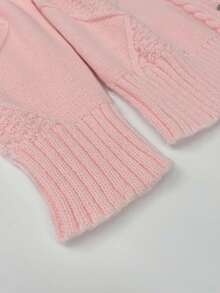 Women's Elegant V-Neck Set - Warm, Durable And Comfortable Long-Sleeved Sweater With Button Details In A Solid Beige Color, Perfect For Casual Fall And Winter Styles. Comfortable Outfit | Button Details | Striped Texture  Women's Winter Clothing Of Women's Winter Clothing Women's Winter Fashion Women's Winter Promotion Of Women's Winter Clothing    Active Wear Women   Summer  Gym Mujer  Gym Mujer  Workout Clothes For Women  Sweatshirts For Women  Women's All Season Clothes Women's Spring Clothes Women's Summer Clothes Women's Year Round Outfits Spring Fashion For Women Summer Fashion For Women - Hồng - Xem 6