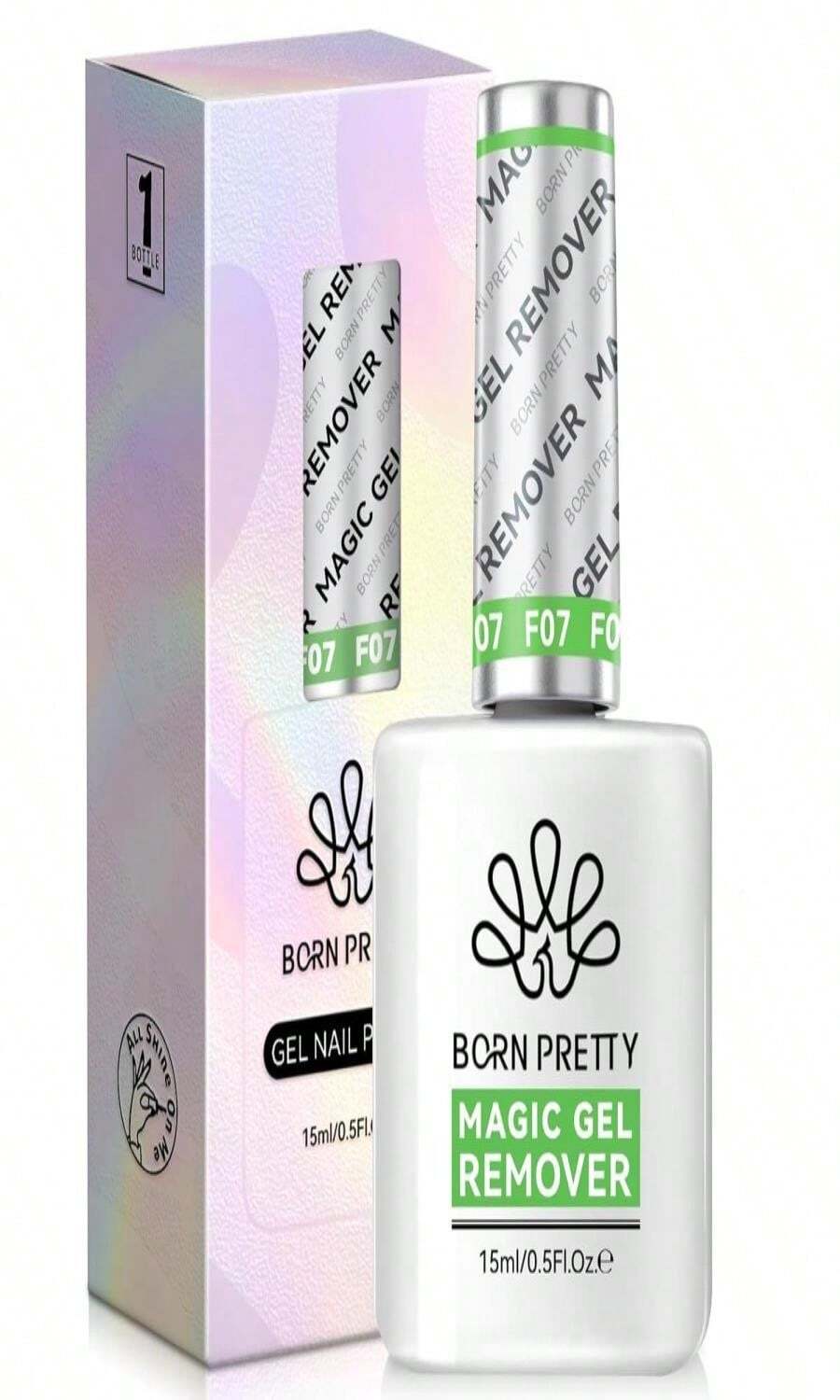 Born Pretty Magic Gel Nail Polish Remover With New Upgraded Gentle Formula,Faster &Amp; Easier &Amp; Cleaner &Amp; Safer Professional Nail Polish Remover In 3-5 Minutes,No Need For Foil Soaking Or Wrapping - ColorN - 查看 1
