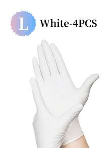 100/50/4PCS 无粉一次性丁腈手套，有 S、M、L 码可选，家用清洁手套、厨房、浴室、清洁、食品处理、纹身、美容、染发、宠物、美容院、清洁用品、纹身用品、家用小家电、多用途手套、沙龙必需品、厨房配件（黑色、蓝色、白色、浅粉色）（无盒）