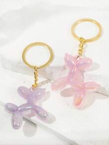 1pc Pinkycolor Balloon Dog Shaped Keychain, Cute Backpack, Handbag, Wallet, Earphones, Phone, Car Key Decorative Pendant,Cute Puppy Keychain Pendant Car Accessories Bag Charm School Goth Y2k