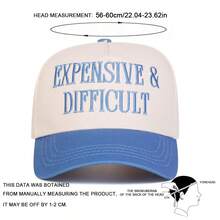 1Piece Men Letter Embroidered Patchwork Baseball Cap Five-Sided Hat Outdoor Adjustable Sunscreen Leisure Hat Spring Autumn Travel Tourism Beach Vacation - 彩色 - 查看 2