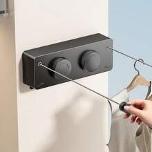 Telescopic Clothes Drying Racks - Double Black Line - View 13