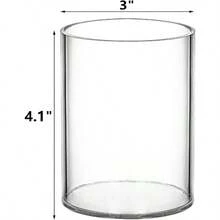 4 Pack Thick Acrylic Pen Holders Round Makeup Brush Holder Desktop Stationery Organizer Office School Home Supplies