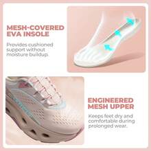 Women's Slip On Walking Shoes Hands Free Non Slip Comfort Workout Gym Athletic Casual Breathable Running Tennis MoveSlide Fashion Sneakers - 淺粉色 - 查看 5