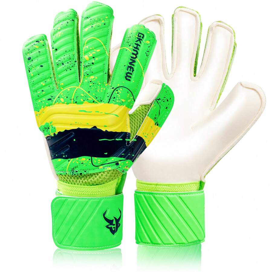 Soccer Goalie Goalkeeper Gloves – Pro-Level Super Superior Grip, Enhanced Finger Protection, Breathable & Durable Comfort For Training, Matches – Adult Sizes 6-10 - 綠色 - 查看 1