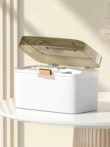 Hộp đựng thuốc nhiều tầng cho gia đình/ký túc xá, hộp sắp xếp thuốc sơ cứu, hộp đựng thuốc nhỏ gọn dung tích lớn có vách ngăn, bộ dụng cụ sơ cứu đa chức năng đầy đủ vật tư y tế. - trắng - Xem 3