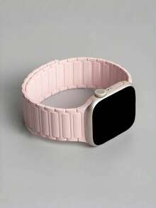 1条男女通用硅胶磁吸表带，兼容 38mm、40mm、41mm、42mm、44mm、45mm、46mm、49mm - Ultra/11/10/9/SE/8/7/6/5/4/3/2/1系列 - 粉色 - 查看 5