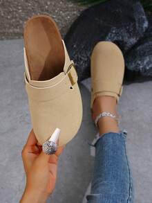 New Fashion Women Mule Shoes, Versatile, Minimalist, Casual, Comfortable, Easy Slip-On Design, Available In Plus Sizes, Ideal For Slouchy Wearers