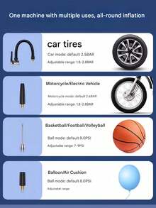 محرك تشغيل السيارة المحمول وضاغط الإطارات من CARSUN، سعة حتى 6 لتر بنزين/4 لتر ديزل، ضاغط هواء رقمي 150 رطل/بوصة مربعة مع إضاءة LED، شاحن هاتف للطوارئ، بطارية ليثيوم للسيارات والدراجات النارية والدراجات والكرات الرياضية