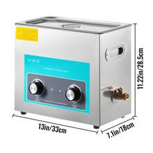6L 40kHz Ultrasonic Vinyl Record Cleaner, Knob Control Ultrasonic Record Cleaner, 4-Disc Vinyl So Nic Cleaner, Stainless Steel Tank With Mechanical Heater And Timer - 查看 9