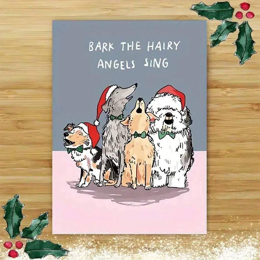 Unique Cartoon-Themed Christmas Greeting Card For Friends & Family - Ideal Holiday Gift