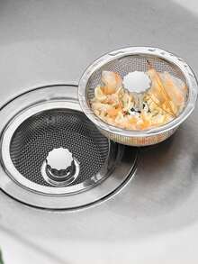 1pc Universal Kitchen Sink Drain Strainer, Stainless Steel Sink Drain Cover Filter, Odor Proof Kitchen Items Kitchen Accessories Kitchen Tools