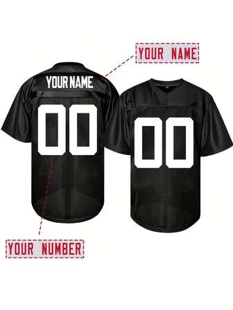 Customized Name And Number Men's Embroidered American Football Jersey Jacksonville Black V-Neck Personalized Short Sleeved Shirt Party Game Training Competition Sports Top DIY S-XXL