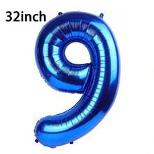 1 quả bóng bay lá kim loại màu xanh lam 32/40 inch, bóng bay polyester cỡ lớn in số 0-9, bóng bay trang trí, có thể tái sử dụng, thích hợp để trang trí sinh nhật, trang trí tiệc, kỷ niệm, trang trí phòng, kỷ niệm ngày cưới, đồ dùng cho tiệc tùng - Màu xanh lam - Xem 14