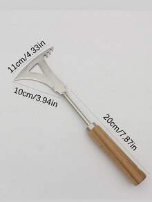 1pc L-Shaped Manual Crack Weeding Tool, Gardening Puller, Agricultural Bonsai Hand Tool - Wood Color - View 16