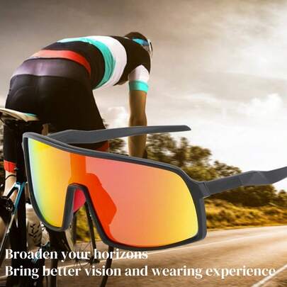 Cycling Outdoor Men's Goggles Sports Glasses Large Frame One-Piece Windproof Glasses