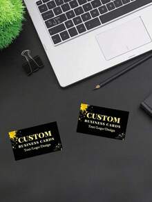 200 piezas de 5,4 x 9 cm Tarjetas de visita personalizadas con logotipo y texto, tarjetas de fidelidad personalizadas e imprimibles por ambos lados, tarjetas de visita/tarjetas de visita laminadas a prueba de agua, multiusos decorativas, coloridas, lindas, minimalistas, kawaii, con personalización moderna y únicas.