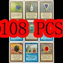 RDMERY 108pcs Kartu Inti Hitam P9 Dual Land Fetch Land Shock Lands Kartu Proxy - Kuning - View 1