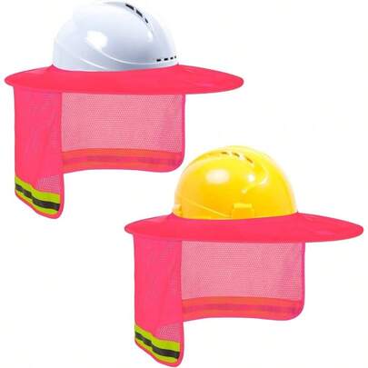 Hard Hat Shade, Full Brim Neck Shield, 2Packs, Hard Hat Not Included