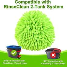 Mop Replace Head For O Cedar, Spin Mop Heads Replacements For Ocedar Easywring 1 Tank Spin Mop, Chenille Duster For Ocedar Mop Include 3 Pack Microfiber Chenille Mop Pad For Ocedar Spin Mop - MàuB - Xem 7