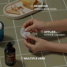 500 片一次性圆形卸妆棉和洁面棉 - 多用途、无酒精、无化学物质，适用于去除指甲油、日常面部清洁和卸妆 - 理想的美容护肤选择，完美的情人节礼物，卸妆棉|圆形卸妆棉|质地柔软，三层加厚