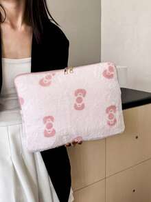 纯色简约奢华星形图案笔记本电脑/平板电脑保护套，多种尺寸可选 - 粉色 - 查看 2