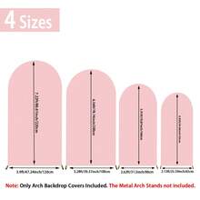Arche de fond, 1,5 m, 1,8 m, 2 m, 2,2 m Housse d'arche de mariage à 2 côtés en tissu élastique. Tissu d'arche de dôme pour décoration de stand de mariage - Rose (support non inclus, seul le tissu de fond)