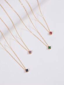 S925 Sterling Silver Necklace Four-Leaf Clover Necklace Women's Necklace For Daily Wear Fine Necklace Silver Necklace Fashionable Women Pendant Necklaces Silver Fine Chain Necklaces Gold Necklace - Four Leaf Clover - View 8