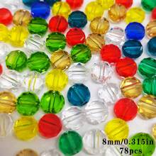 Red Beads & Bead Assortments 4/6/8mm Clear Flat Round Faceted Glass Bead For Jewelry Making DIY Bracelet Beading Crafts