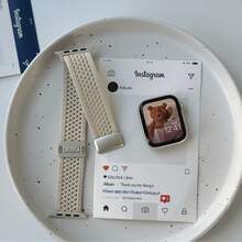 1pc Simple Woven Nylon Watch Band Compatible With Apple Watch 38mm 40mm 41mm 42mm 44mm 45mm 49mm, Fashionable Unisex Strap For Apple Watch Series Ultra 2 SE 9 8 7 SE 6 5 4 3 2, Colorful Apple Watch Bands