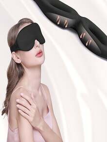 1 szt. Regulowana, zaciemniająca maska do spania 3D, miękka, oddychająca maska na oczy dla kobiet i mężczyzn, łagodzi zmęczenie oczu podczas snu, drzemki, podróży, akcesoria do okularów, poliester, na każdą porę roku