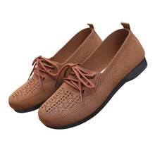 Zapatos de tela de verano nuevos de Beijing para mujeres, zapatos de malla casuales transpirables y huecos, sandalias de suela suave antideslizantes para madres de mediana edad y mayores - HK02-Negro - Ver 6