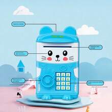 Kids Birthday Gift Toy, Password Storage Cabinet - Realistic Children's ATM Piggy Bank, Cartoon Password Smart Coin Bank, Creative Coin Password Storage Box - Multicolor - View 4