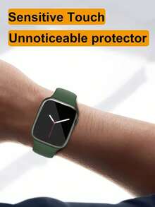 BOLLYMORE 2pcs/Set Bubble-Free Screen Protector Film Compatible With Apple Watch, Gift For Birthday, Family, Friends, Watch Screen Protector, Watch Protective Case, Watch Accessories, Waterproof, Shockproof, Anti-Fall, Anti-Scratch, Anti-Fingerprint Full Coverage Screen Protection, Essential For Daily Use, Office, Home - Black - View 5