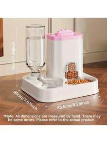 带集成食物盆的自动猫狗饮水机 - 容量 1-10 升，无需电池，现代白色设计，易于清洁和补水 - 耐用的宠物补水解决方案，自动宠物喂食器，时尚的宠物配件，坚固的结构