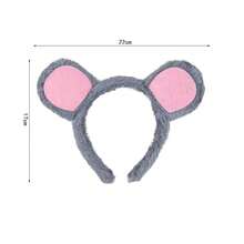 新款时尚创意百搭毛绒老鼠头饰，卡通动物耳朵头饰套装，适合派对、宴会、万圣节，可爱动物头饰 - 老鼠 - 查看 9