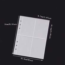 10pcs/20pcs/30pcs A5 Binder Clear Card Sleeves, 3 Inch Postcards Holder, Double Side 6 Holes Kpop Collect Book Refill Bags