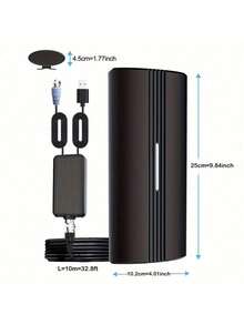 Antena de TV digital 4K Ultra HD mejorada en 2025, amplificador de señal con alimentación USB, tecnología de circuito integrado inteligente, compatible con televisores inteligentes y antiguos, compatible con 8K, HDTV 1080p, sin necesidad de batería