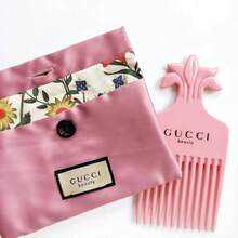 Gucci 化妆包化妆品化妆包内粉色碎花收纳包便携美发紫色梳子 - 粉色 - 查看 3