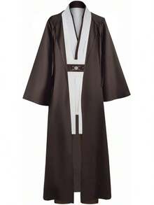 Anakin Costume Adult Men Tunic Hooded Robe Outfits Halloween Cosplay Uniform - màu đen - Xem 9