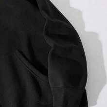 2025-Fashion-Little Mermaids Ariels Tattoo Style Portrait Hoodie Sweatshirt - 黑色 - 查看 3