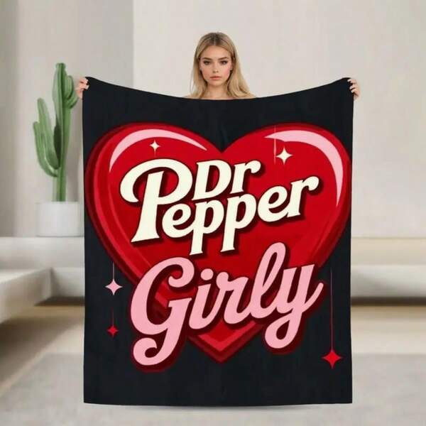 1PC Flannel Blanket, Machine Washable, Soft And Comfortable, Lightweight Polyester Blanket, Comfortable Air Conditioning Blanket, Home Decoration, Suitable For Giving Gifts To Friends In All Seasons, New Year's Day And Halloween, Suitable For Sofas