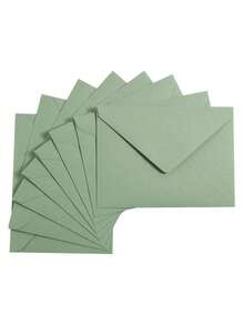 10pcs/30pcs/50pcs Envelopes Suitable For Wedding Invitations, Greeting Cards, Birthday Invitations,Christmas,Simple, Fresh And Artistic Invitation Envelope Stationery, Suitable For Valentine's Day, Graduation Season, Weddings, Parties And Gatherings To Invite Friends, Family And Best Friends,It Is Also Applicable To Festivals Such As Christmas, New Year's Day And Valentine's Day - Green - View 6