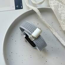 1pc Simple Woven Nylon Watch Band Compatible With Apple Watch 38mm 40mm 41mm 42mm 44mm 45mm 49mm, Fashionable Unisex Strap For Apple Watch Series Ultra 2 SE 9 8 7 SE 6 5 4 3 2, Colorful Apple Watch Bands