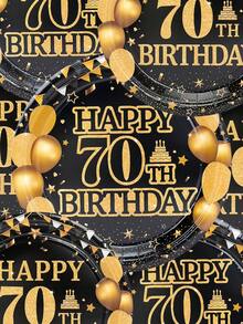 10pcs/20pcs/50pcs 70th Birthday Party Paper Plates 7inch Black And Golden 70 Years Old Birthday Dessert Party Plates 9 Inch Dinner Plates Party Decorations For Men Woman 70th Happy Birthday Wedding Party Supplies - 70th Black Gold Birthday - View 3