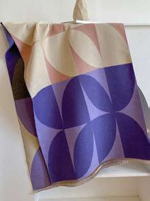 1pc Women's Geometric Floral Jacquard Color Block Faux Cashmere Warm Scarf, Elegant Aristocratic Style Scarf Shawl For Autumn/Winter, Suitable For Daily Matching, Dates, Gatherings, Parties, Outdoor Activities, Commuting