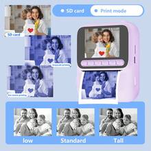 Christmas Limited Edition,Kids Camera Instant Print, Selfie Digital Camera For Kids With 4 Print Paper , 16X Digital Zoom Cameras For Vlogging 2.4''IPS Screen Rechargeable Camera Photography Professional,1080P HD Kids Digital Camera With 4 Print Paper Nstant Print Toy IChristmas Birthday Gifts For Toddler And Teenagers Age 3-16 Purple