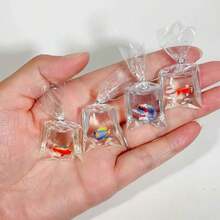 7个逼真水袋鱼冰箱贴，卡通海洋热带小鱼装饰磁贴，个性化冰箱贴，适用于厨房、办公室、白板、储物柜和洗碗机，厨房和家居装饰，派对礼物 - 彩色 - 查看 7