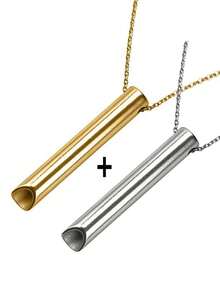 Naszyjnik oddechowy 1 szt., redukujący lęk i stres, bez gwizdka, urządzenie uspokajające Calmigo do medytacji, narzędzie do głębokiego oddychania i uważności