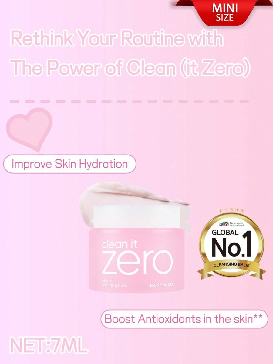 Sữa rửa mặt Banila Co. Clean It Zero Classic Cleansing Balm, màu hồng, 7ml [Kích thước nhỏ] - Hồng - Xem 1